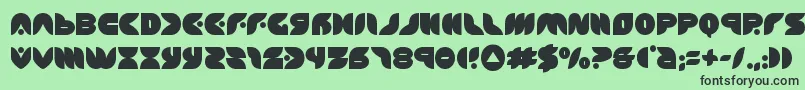 Puffangel Font – Black Fonts on Green Background