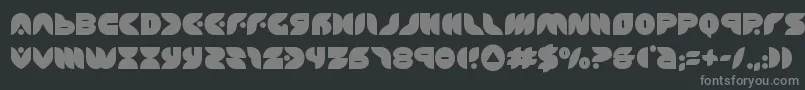 Puffangel-Schriftart – Graue Schriften auf schwarzem Hintergrund