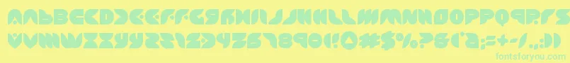 Puffangel Font – Green Fonts on Yellow Background