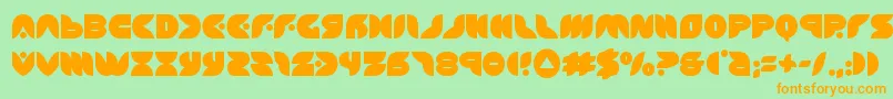 Puffangel Font – Orange Fonts on Green Background