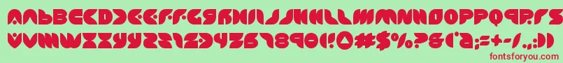 Puffangel-Schriftart – Rote Schriften auf grünem Hintergrund
