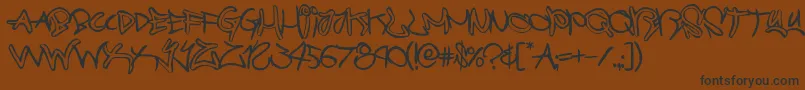 graffitistreetballoon Font – Black Fonts on Brown Background