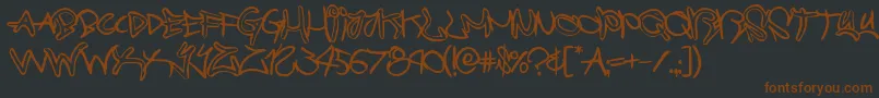 graffitistreetballoon Font – Brown Fonts on Black Background