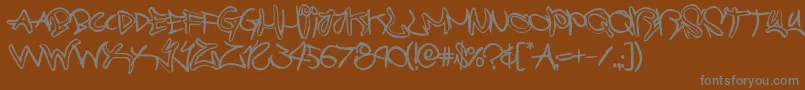 graffitistreetballoon Font – Gray Fonts on Brown Background