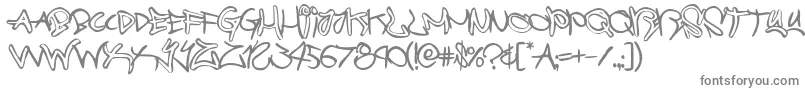 graffitistreetballoon-Schriftart – Graue Schriften