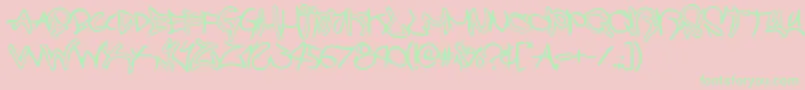 graffitistreetballoon Font – Green Fonts on Pink Background