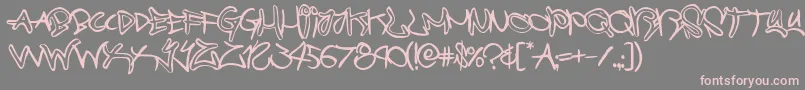 graffitistreetballoon Font – Pink Fonts on Gray Background