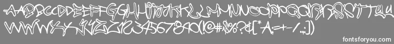 graffitistreetballoon Font – White Fonts on Gray Background