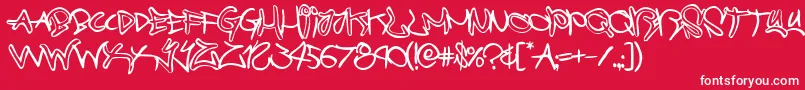 graffitistreetballoon Font – White Fonts on Red Background