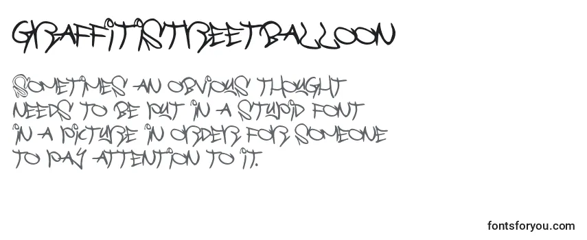 Schriftart Graffitistreetballoon