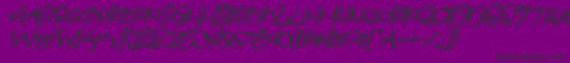 graffitistreetballoonital Font – Black Fonts on Purple Background