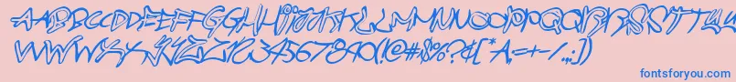 graffitistreetballoonital Font – Blue Fonts on Pink Background