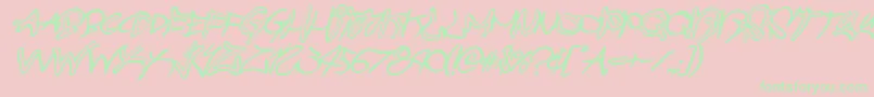 graffitistreetballoonital Font – Green Fonts on Pink Background