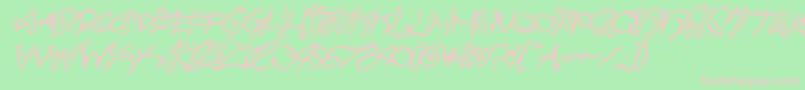 graffitistreetballoonital Font – Pink Fonts on Green Background