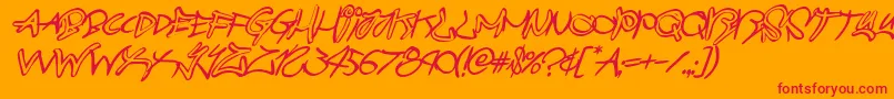 graffitistreetballoonital Font – Red Fonts on Orange Background