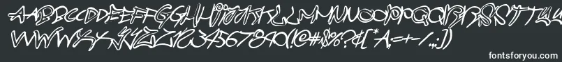 graffitistreetballoonital Font – White Fonts on Black Background