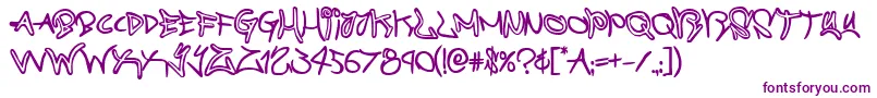 graffitistreetbold Font – Purple Fonts on White Background