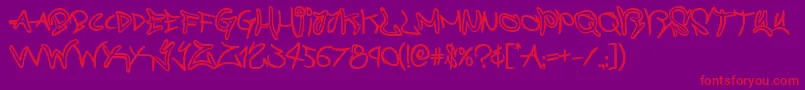 graffitistreetbold Font – Red Fonts on Purple Background