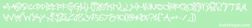 graffitistreetbold Font – White Fonts on Green Background