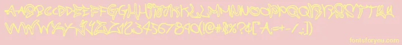 graffitistreetbold Font – Yellow Fonts on Pink Background