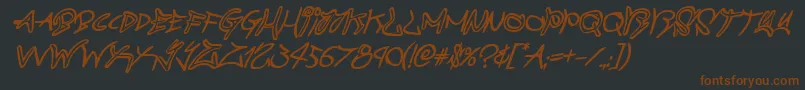 graffitistreetboldital Font – Brown Fonts on Black Background