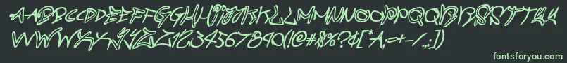 graffitistreetboldital Font – Green Fonts on Black Background