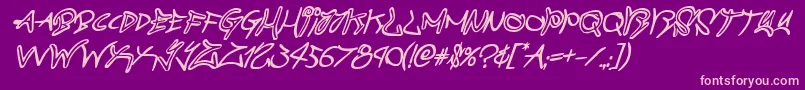 graffitistreetboldital Font – Pink Fonts on Purple Background