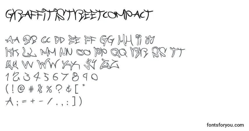 Fuente Graffitistreetcompact - alfabeto, números, caracteres especiales