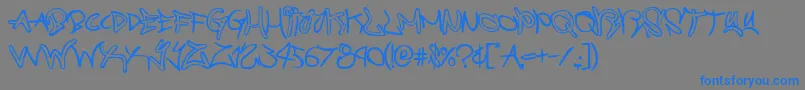 graffitistreetcompact-Schriftart – Blaue Schriften auf grauem Hintergrund