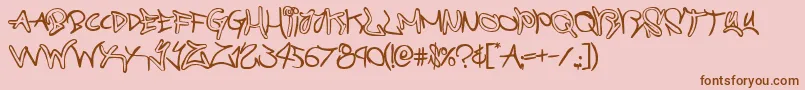 graffitistreetcompact Font – Brown Fonts on Pink Background