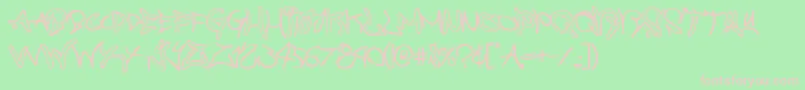 graffitistreetcompact Font – Pink Fonts on Green Background