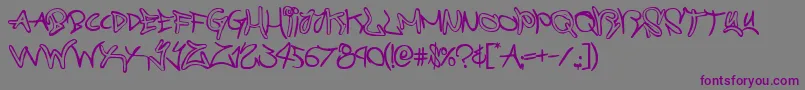 graffitistreetcompact Font – Purple Fonts on Gray Background