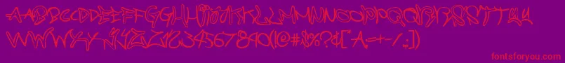 graffitistreetcompact Font – Red Fonts on Purple Background