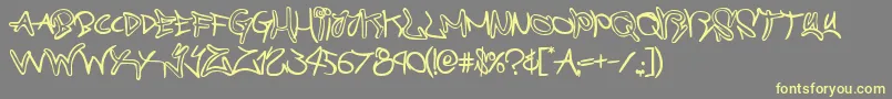 graffitistreetcompact Font – Yellow Fonts on Gray Background