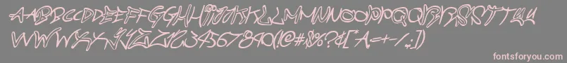 graffitistreetcompactital-Schriftart – Rosa Schriften auf grauem Hintergrund