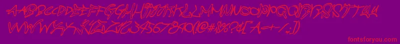 graffitistreetcompactital-Schriftart – Rote Schriften auf violettem Hintergrund