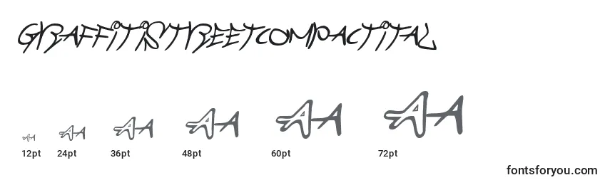 Graffitistreetcompactital Font Sizes