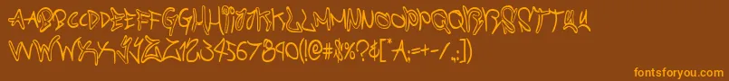 graffitistreetcond Font – Orange Fonts on Brown Background