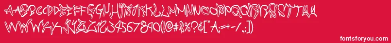 graffitistreetcond Font – White Fonts on Red Background