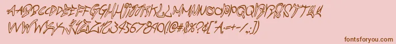 graffitistreetcondital Font – Brown Fonts on Pink Background