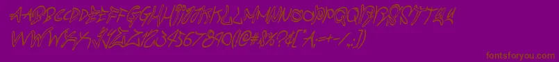 graffitistreetcondital Font – Brown Fonts on Purple Background