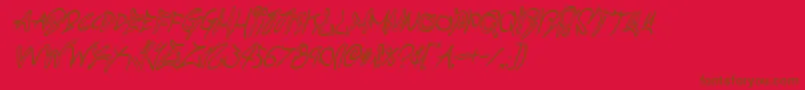 graffitistreetcondital Font – Brown Fonts on Red Background