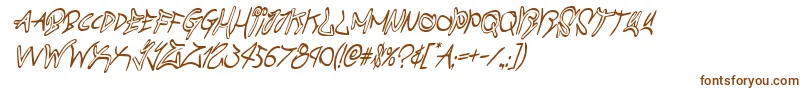 Шрифт graffitistreetcondital – коричневые шрифты на белом фоне