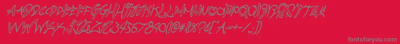 Шрифт graffitistreetcondital – серые шрифты на красном фоне