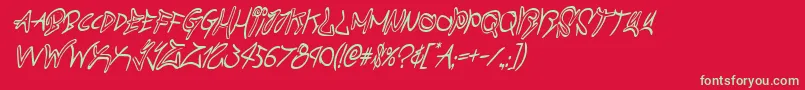 graffitistreetcondital Font – Green Fonts on Red Background