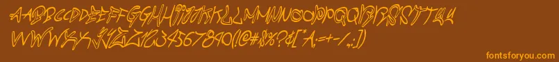 graffitistreetcondital Font – Orange Fonts on Brown Background