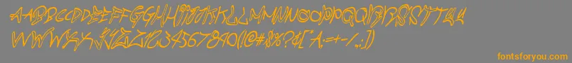 graffitistreetcondital Font – Orange Fonts on Gray Background