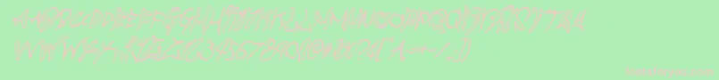 graffitistreetcondital Font – Pink Fonts on Green Background