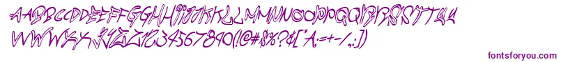 graffitistreetcondital Font – Purple Fonts on White Background