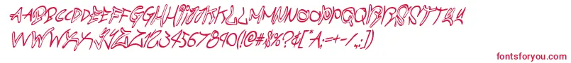 graffitistreetcondital Font – Red Fonts on White Background